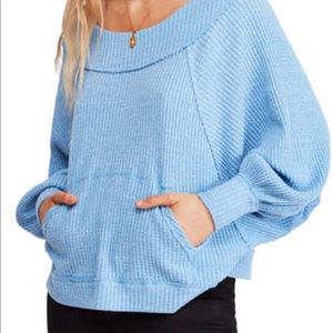 NWT “Blue Skies” Free People Westend Thermal Top